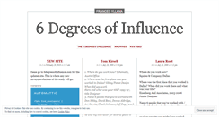 Desktop Screenshot of 6degreesofinfluence.wordpress.com