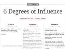 Tablet Screenshot of 6degreesofinfluence.wordpress.com