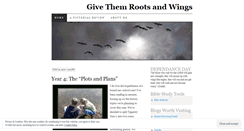 Desktop Screenshot of givethemrootsandwings.wordpress.com