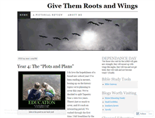 Tablet Screenshot of givethemrootsandwings.wordpress.com