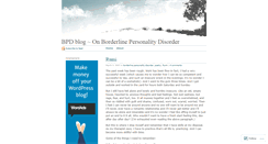 Desktop Screenshot of borderlinepersonality.wordpress.com