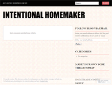 Tablet Screenshot of intentionalhomemaker.wordpress.com
