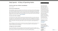 Desktop Screenshot of dailyspends.wordpress.com