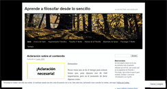 Desktop Screenshot of filosofiadelavida.wordpress.com