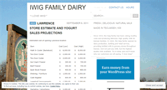 Desktop Screenshot of iwigfamilydairy.wordpress.com