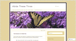 Desktop Screenshot of abidethesethree.wordpress.com