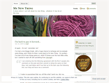 Tablet Screenshot of mynewthing.wordpress.com