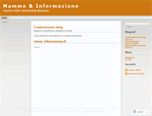 Tablet Screenshot of infomamme.wordpress.com