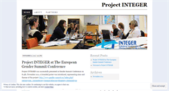 Desktop Screenshot of projectinteger.wordpress.com