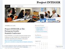 Tablet Screenshot of projectinteger.wordpress.com