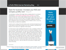 Tablet Screenshot of emarketing4profit.wordpress.com