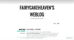 Desktop Screenshot of fairycakeheaven.wordpress.com