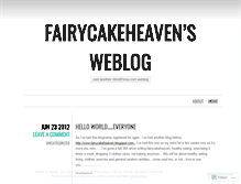 Tablet Screenshot of fairycakeheaven.wordpress.com