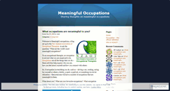 Desktop Screenshot of meaningfuloccupations.wordpress.com