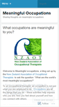 Mobile Screenshot of meaningfuloccupations.wordpress.com
