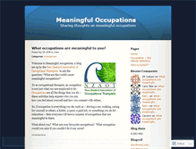 Tablet Screenshot of meaningfuloccupations.wordpress.com