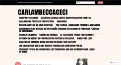 Desktop Screenshot of carlambeccaceci.wordpress.com