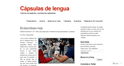 Desktop Screenshot of capsuladelengua.wordpress.com