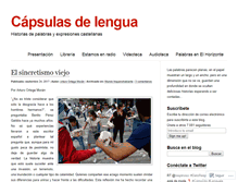 Tablet Screenshot of capsuladelengua.wordpress.com