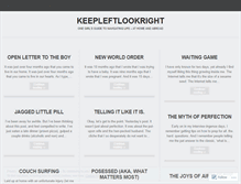 Tablet Screenshot of keepleftlookright.wordpress.com