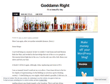 Tablet Screenshot of goddamnright.wordpress.com
