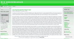 Desktop Screenshot of nkashokbharan.wordpress.com