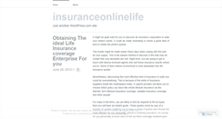 Desktop Screenshot of insuranceonlinelife.wordpress.com