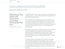 Tablet Screenshot of insuranceonlinelife.wordpress.com