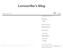 Tablet Screenshot of lorescribe.wordpress.com