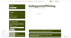 Desktop Screenshot of insupportofmining.wordpress.com