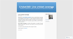 Desktop Screenshot of cricket360.wordpress.com