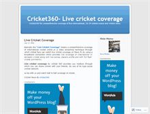 Tablet Screenshot of cricket360.wordpress.com