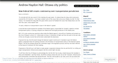 Desktop Screenshot of ottawacityhall.wordpress.com