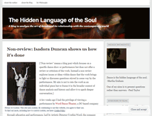 Tablet Screenshot of languageofthesoul.wordpress.com