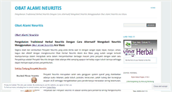 Desktop Screenshot of obatalamineuritis.wordpress.com