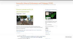 Desktop Screenshot of innovativeperformanceandpedagogy.wordpress.com