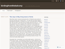 Tablet Screenshot of birdingfromthebalcony.wordpress.com