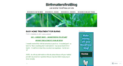 Desktop Screenshot of birthmattersfirst.wordpress.com