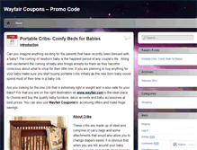 Tablet Screenshot of bedsforbabies.wordpress.com