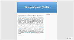 Desktop Screenshot of datasolution12.wordpress.com