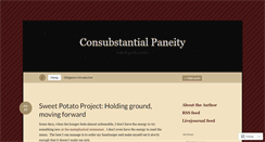 Desktop Screenshot of consubstantialpaneity.wordpress.com