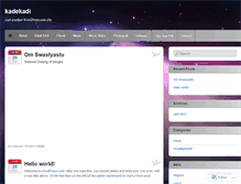 Tablet Screenshot of kadekadi.wordpress.com