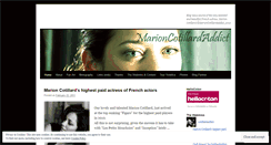 Desktop Screenshot of mcotillardaddictblog.wordpress.com