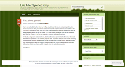 Desktop Screenshot of lifeaftersplenectomy.wordpress.com