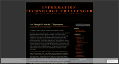 Desktop Screenshot of itchallenged.wordpress.com