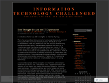 Tablet Screenshot of itchallenged.wordpress.com