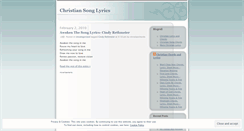 Desktop Screenshot of bestchristianlyrics.wordpress.com