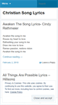 Mobile Screenshot of bestchristianlyrics.wordpress.com