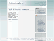 Tablet Screenshot of bestchristianlyrics.wordpress.com