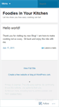Mobile Screenshot of foodiesinyourkitchen.wordpress.com